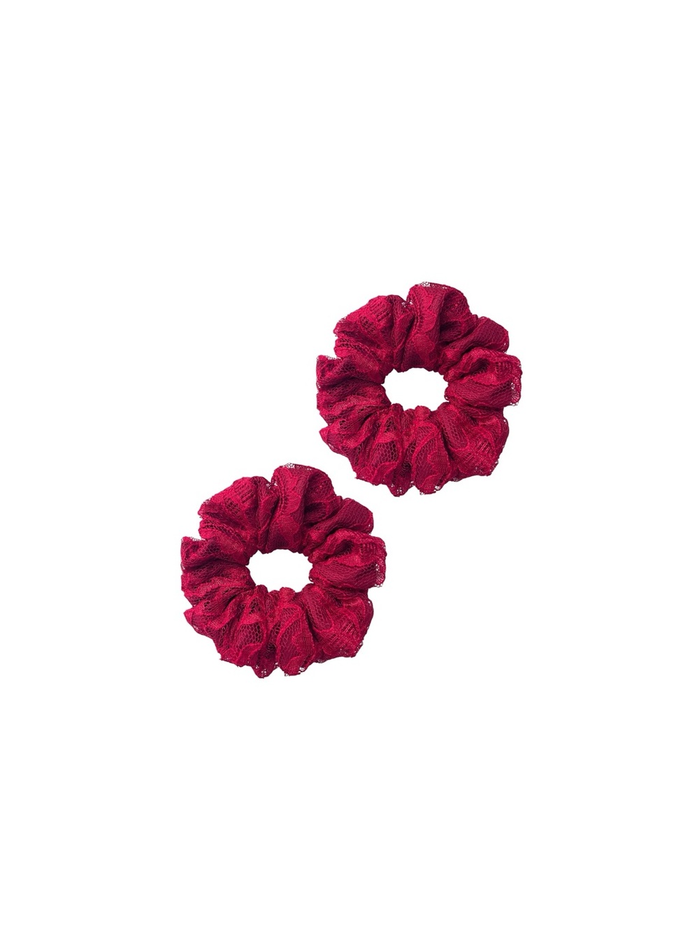Elegant Red Scrunchie Set